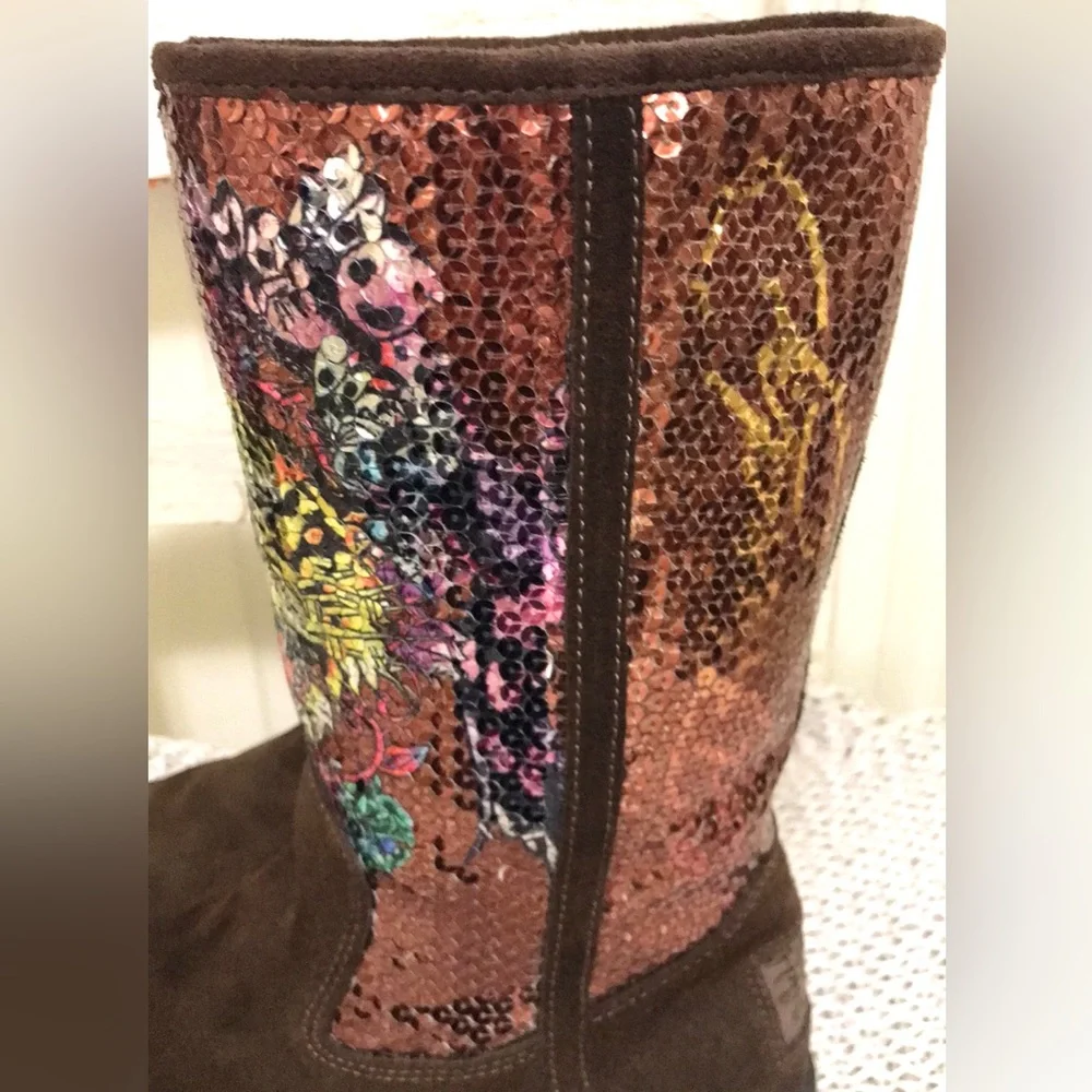 Ed Hardy Sequined Boots Y2K